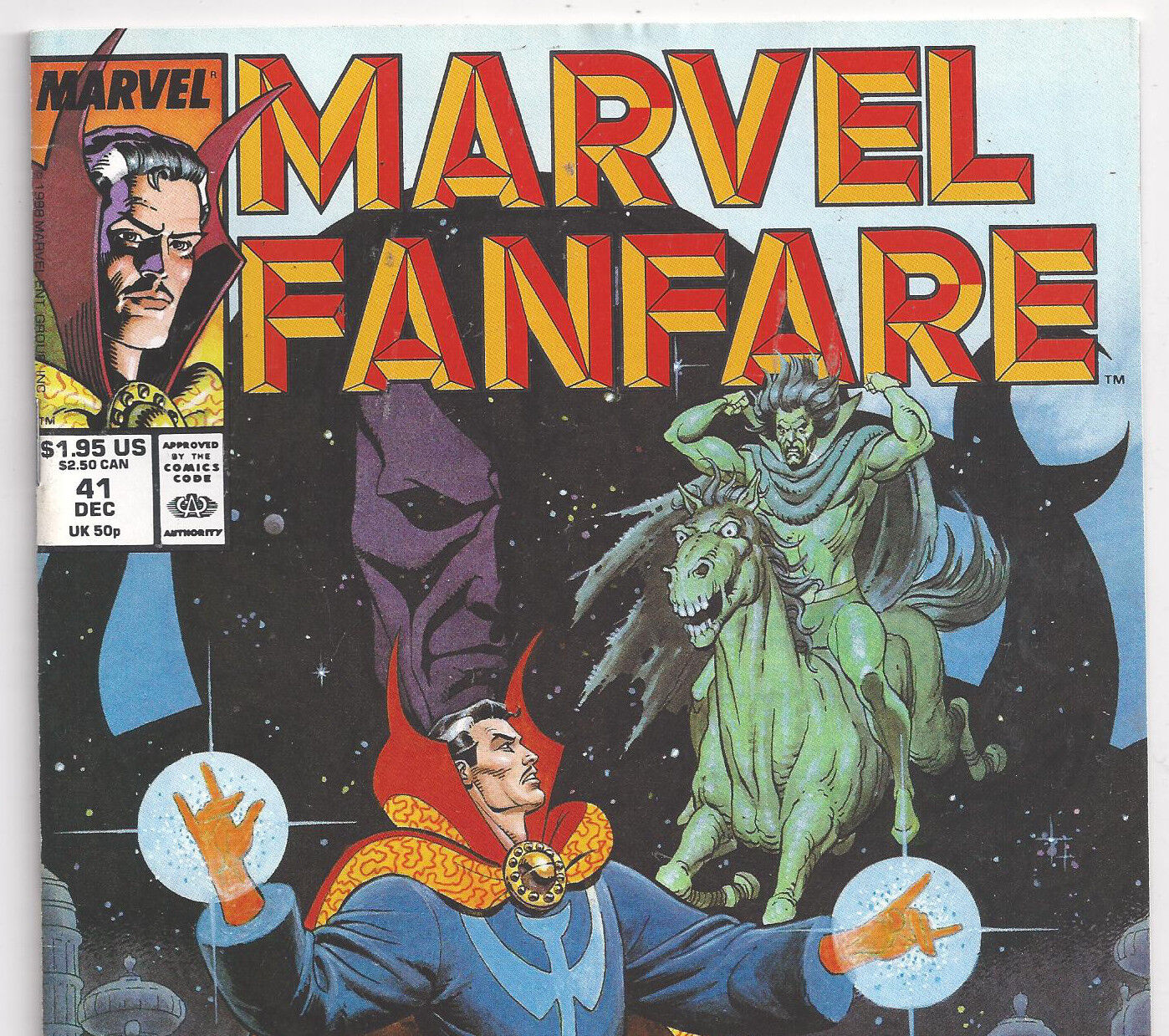 MARVEL FANFARE #41 With Doctor Strange Story + Bonus Pinup Pages from Dec.1988