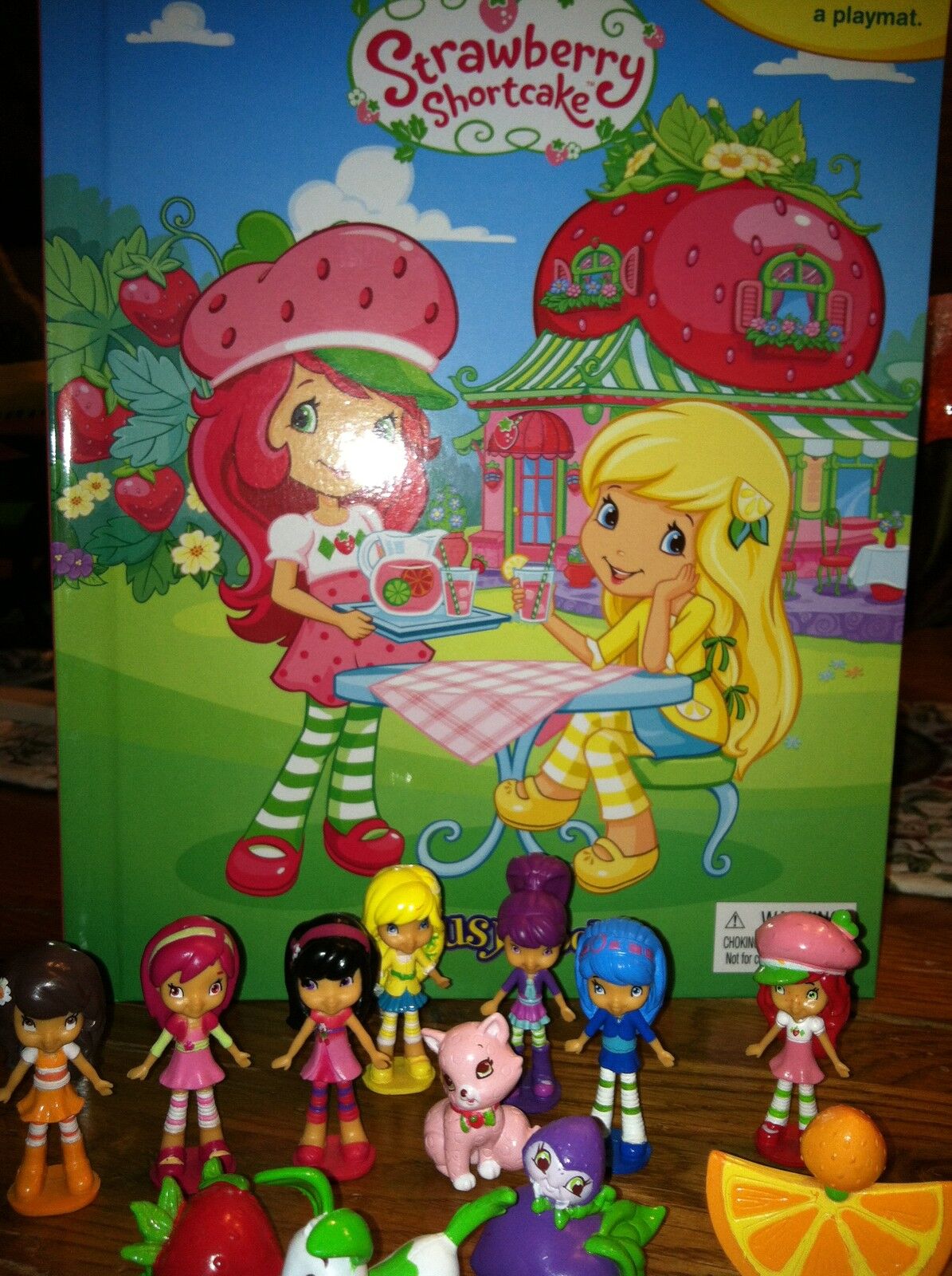 Strawberry Shortcake Story Book & Playset - 12 Figures /cake topper
