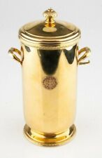 Cartier Solid 14k Yellow Gold and Glass Very Rare Vintage Lidded Ice Bucket picture