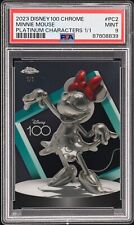 2023 Topps Chrome Disney MINNIE MOUSE PLATINUM CHARACTERS 1/1 PSA 9 picture