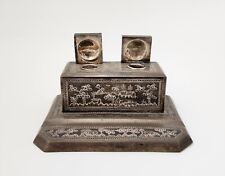 Inkwell - Silver 900 - Vietnam Indo-China late 19th century Spectacular Handwork picture