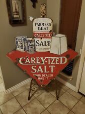 Rare Carey Ized Salt Agricultural Feed Advertising Sign Hutchinson Kansas picture