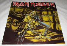 IRON MAIDEN SIGNED PIECE OF MIND VINYL RECORD JSA picture