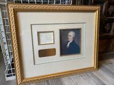 RARE Framed Signed Letter/Note by American Founding Father ALEXANDER HAMILTON picture
