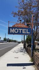 VINTAGE SUNSET MOTEL NEON SIGN, ESTIMATED 1928 picture