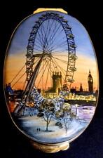 RARE CRUMMLES ENGLAND ENAMEL LONDON EYE TRINKET- NO BOX Ferris wheel picture