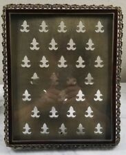 RARE SIGNED JAY STRONGWATER RED FLEUR DE LIS TIARA SCROLL CRYSTAL ENAMEL FRAME picture