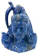 9 Inches Lord Shiva Statue Figurine Hand Carved Lapis Home Decor Religious Idol picture