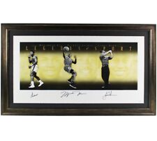 Jordan, Ali and Woods Signed Legends of Sports UDA Framed Print –LE 48 of 500 picture