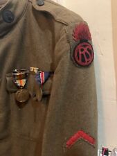 TX Estate WW1 Doughboy Army Helmet Uniform Ordnance Patches Tunic Pants MO Medal picture