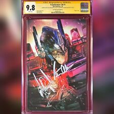 TRANSFORMERS #1 VIRGIN VARIANT CGC 9.8 SS SIGNED BY PETER CULLEN JOHN GIANG picture