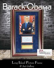 President Barack Obama Signed Custom Framed GORGEOUS Display JSA LOA  picture