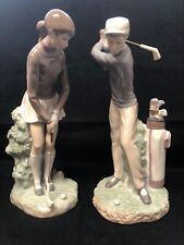 Lladro Lady Golfer # 4851 Golfer # 4824 Collectible Figurines Excellent picture