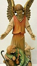 ANRI BACHLECHNER | 24 INCH GUARDIAN ANGEL FIGURINE ✪NEW✪ RARE WOOD ITALY VINTAGE picture
