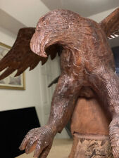Vintage Wooden Hand-Carved 1970’s Superstition Mountain Eagle picture