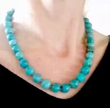 Rare Outstanding Antique or Vintage 70.80g Big solid Turquoise beads necklace picture