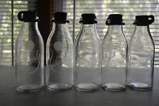 Vintage 1921 Mojonnier Milk Bottles Set of 5 picture