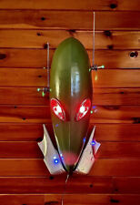 Vintage Metal Folk Art Electrified Atomic Sci-Fi Space Alien Robot Display HUGE picture
