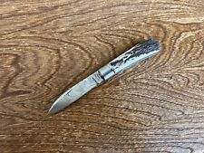 northmountainblade zulu Antler , Damasteel, American Traditional Pocket Knife picture