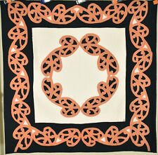 RARE Vintage New Zealand Art Quilt ~Traditional Maori Applique Design picture