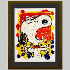 TOM EVERHART signed SNOOPY original litho SQUEEZE THE DAY Charles Schulz COA picture