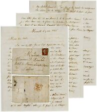 1845 LETTER FRANCE to HOTEL DE PROVENCE LONDON ..JERMYN ST + LDO on QV 1d RED GA picture