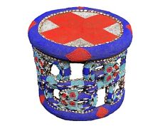 # 3777 Lg Nobility Beaded Wood Bamileke Throne /Table/ Stool W/Snakes Cameroon picture