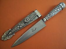 antique luxury Argentine creole gaucho verijero knife sterling silver 800 signed picture