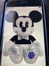 Disney Parks 2023 Platinum 100 Years Wonder Anniversary Mickey Mouse Plush Toy picture