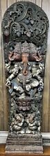 Airavata Elephant God 9 ft. Tall, circa 200 Yr. Old Wooden India Hindu Statue picture