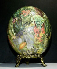 Decoupage Ostrich Egg With Stand picture