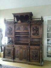Old Gothic French Cathedral Furniture Wood Clean Strong Well Maintained Carved picture