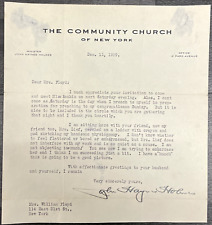 John Haynes Holmes Typed Signed Letter Rankin Floyd 1929 NYC - $8K APR w/CoA picture