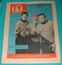 1966 COLORADO TV DIAL TV GUIDE STAR TREK HIGH GRADE & RARE ISSUE SPOCK CAPT KIRK picture