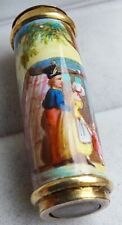 Antique Gold Snuff Bottle Hand Painted 15Ct Gold 4g Vintage Collectable picture
