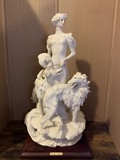 FLORENCE ITALY GIUSEPPE ARMANI RETIRED FIGURINE LADY WITH TWO DOGS 15” Porcelain picture
