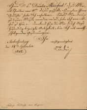 KING LUDWIG I (GERMANY) - MANUSCRIPT LETTER SIGNED 09/14/1847 picture