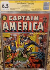 Captain America Comics #10 Signed By Jack Kirby & Stan Lee CGC 6.5 Rare  picture