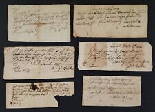1770s antique HENRY STAUFFER earl township pa 6pc handwritten RECEIPTS german picture