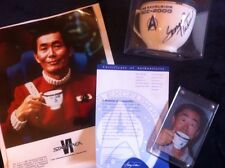 PFALTZGRAFF Star Trek VI 3 Piece EXCELSIOR SET+ Cup SIGNED BY GEORGE TAKEI Proof picture