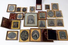 TWENTY [20] Ambrotypes superb family collection Yeoman Metcalf + 1 daguerreotype picture
