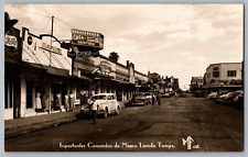 1950s St Cars Coca Pepsi Cola Nuevo Laredo Tamps Mexico RPPC Postcard Real Photo picture