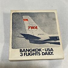 VTG TWA THE TWO VIKINGS BANGKOK USA3 Flights Daily The Thai Match Co Matchbook picture