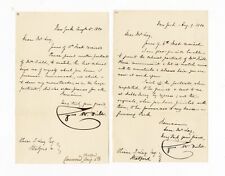 1880 Cyrus West Field Handwritten Signed Letters (2) JSA picture