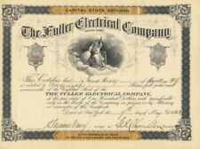 1880's dated Fuller Electrical Co. of New York - Signed as president by Albert B picture