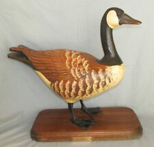 Orange County Santa Ana CA Large Carved Standing Canadian Goose with Metal Feet picture