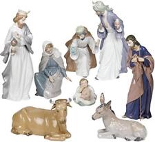 Nao by Lladro Christmas Set 8 pcs Holy Family Baby Jesus, Mary, Josef, Kings picture