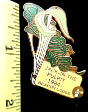 Lions International Jack In The Pulpit Lapel Pin Hat Vest Beacon Lodge 1984 2