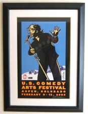Garry Trudeau Signed Aspen Comedy Festival Poster framed Doonesbury  Beckett BAS picture
