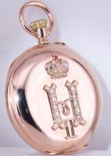 Antique Imperial H.Moser Award Pocket Watch 14k Gold Diamonds Monogram of King picture
